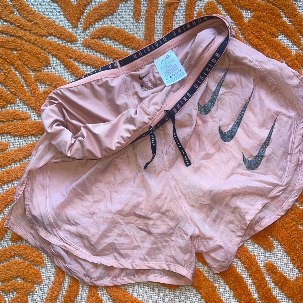 Pink Nike Triple-Check Running Shorts